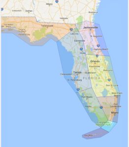 scuba diving map of florida